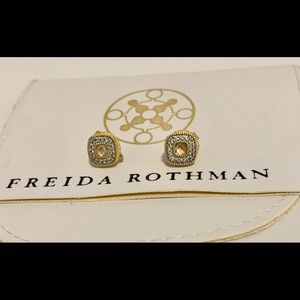 Freida Rothman Gold and Silver Earrings